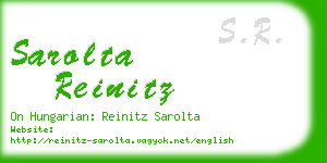 sarolta reinitz business card